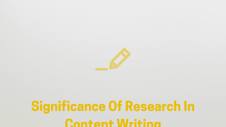Significance Of Research In Content Writing