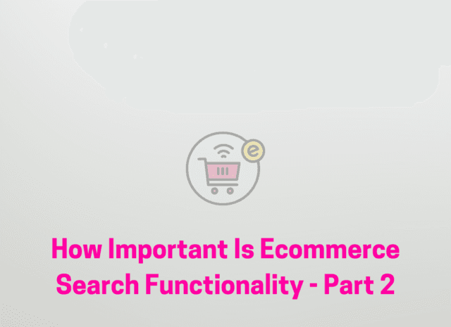 How Important Is E-commerce Search Functionality – Part 2